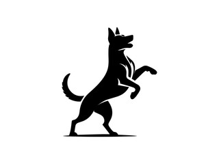 Dog Silhouette clip art line art vector black color silhouette and white background.
