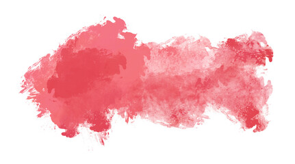 Pink or red watercolor background. Artistic hand drawn. Isolated on white background.