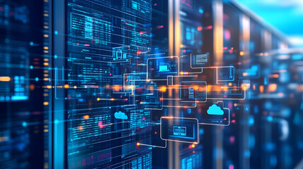 Real-Time Data Synchronization Across Cloud Platforms, real-time data synchronization across cloud platforms with an image displaying data being synchronized between multiple
