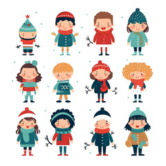 christmas people element object isolated background holiday design illustration generative Ai.