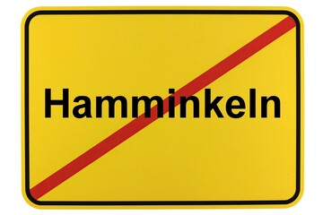 Illustration eines Ortsschildes der Stadt Hamminkeln in Nordrhein-Westfalen