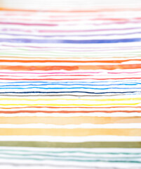 Abstract Watercolor Lines on White Background