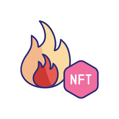 Nft Burn vector icon