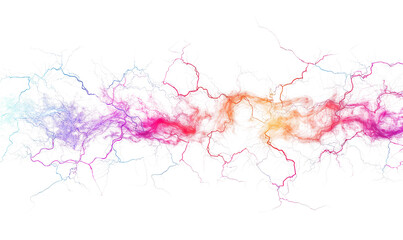 Fototapeta premium colorful electricity on a transparent background