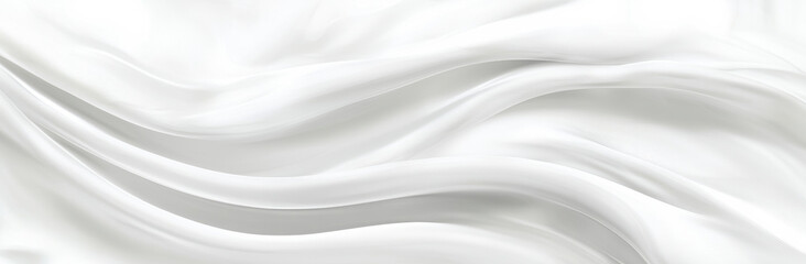 White satin fabric flowing creating abstract background