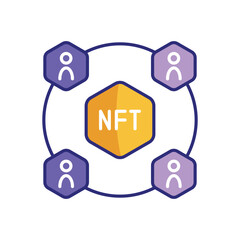 Nft Community vector icon
