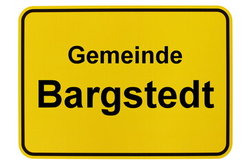 Illustration eines Ortsschildes der Gemeinde Bargstedt in Niedersachsen