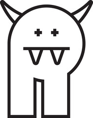 Cute Monster Line Character