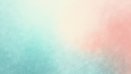 Abstract Soft Pastel Coral and Aqua Gradient Noisy Grain Background Texture