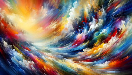 Obraz premium Colorful Swirl of Abstract Vibrant Energy