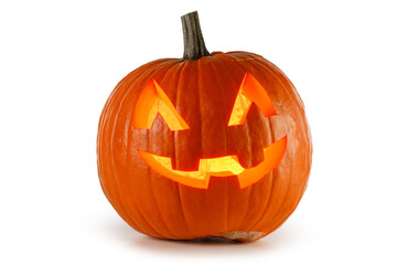 Halloween pumpkin isolated on white background