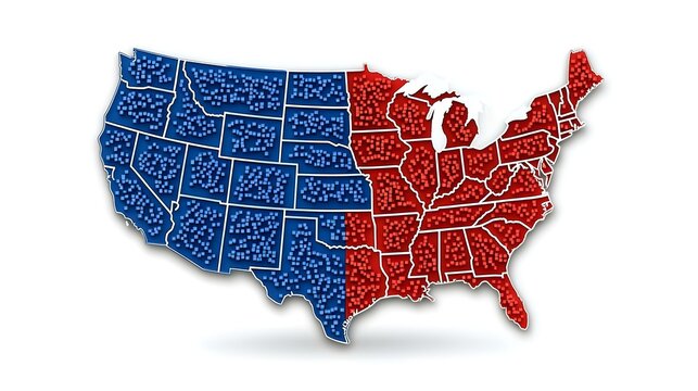 Gerrymandering Chaos, A distorted electoral map illustrating the manipulation of political boundaries for partisan advantage, highlighting the impact on democracy.