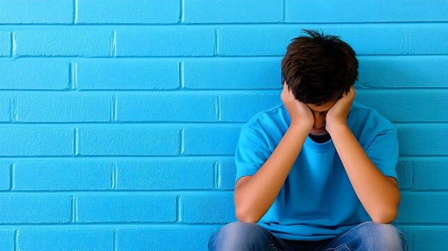 Anti-bullying campaign posters in a school hallway, promoting awareness of teenage suicide, vibrant colors, impactful messages, community support.