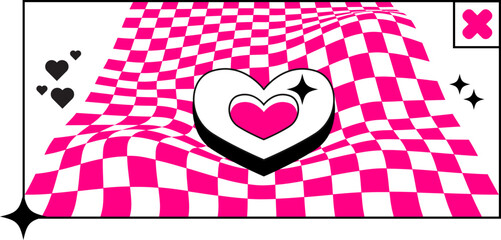 Fototapeta premium Y2k Heart
