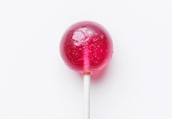 Pink lollipop isolated on a white background 