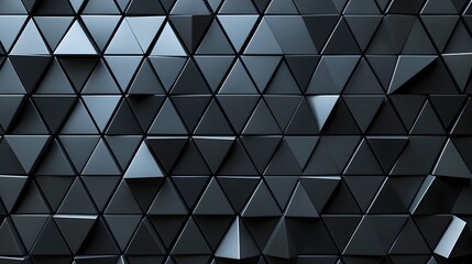 Elegant Geometric Triangular Mosaic in Sleek Anthracite Tones,Minimal Corporate Branding Background