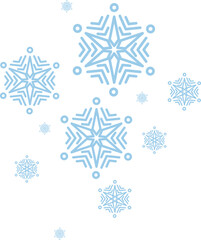 Fototapeta premium Falling Snowflake Element