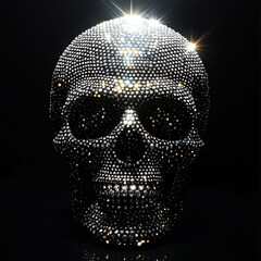 Human skull, Day of the Dead, Scary grunge skull