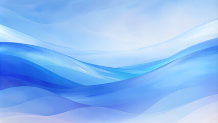 Obraz premium Abstract Gradient Waves Background in Pastel Tones with a Tranquil Marine Atmosphere