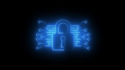 Cybersecurity, digital lock and circuit board for data coding, Closed padlock on digital circuit board. Tech Lines Safety concept. Digital data - Powered by Adobe