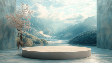 Minimalist product podium