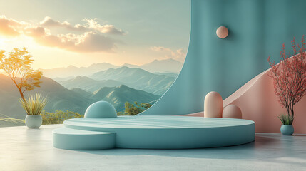 Minimalist product podium