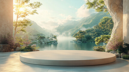 Minimalist product podium