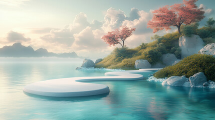 Minimalist product podium