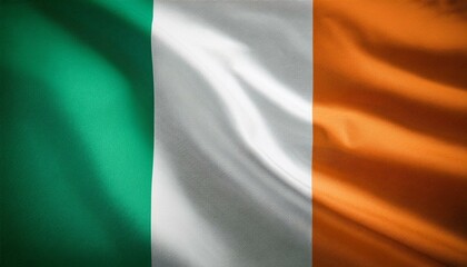 Obraz premium アイルランドの国旗(waving national flag of Ireland.) 