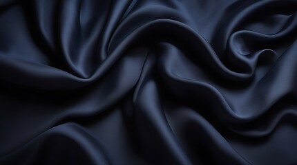 Fototapeta premium Navy blue silk satin fabric