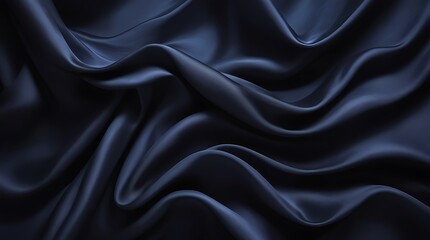 Obraz premium Navy blue silk satin fabric