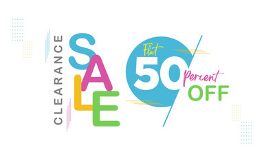 Creative Abstract Colorful Clearance Sale Banner 
Vector Design