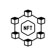 Nft Blockchain vector icon