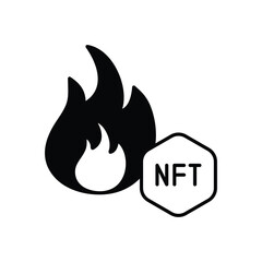 Nft Burn vector icon
