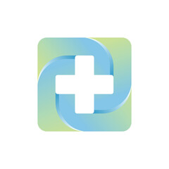 Cross Sign Medical Logo Health Symbol Pharmacy Icon.  Logo Design Template Element