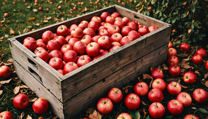 R&eacute;colte de pommes fra&icirc;chement cueillies