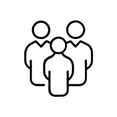 People icon in flat style. Persons symbol infographics, website design, logo, app, UI isolated 
