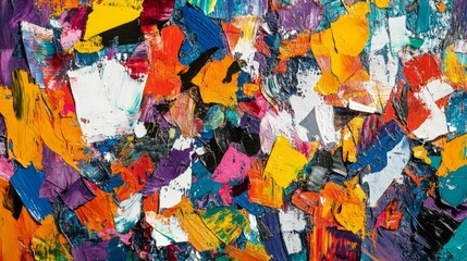 Fototapeta premium Abstract colorful oil painting texture background.