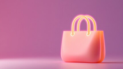 Glowing Neon Cyber Monday Handbag Discount Promotion in Pink