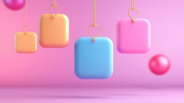 Vibrant Cyber Monday Sale Banner with Glowing Discount Tags - Powered by Adobe