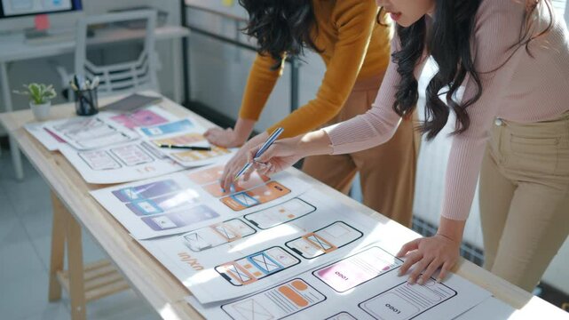 Programers meeting for discussion data analysis for UX and UI programming for preparing for Generative AI Technology