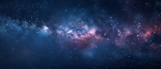 Naklejka premium Beautiful Blue Skies with Nature, Moon ,Cloud ,Beach scenery, Tree, night -Anime concept Background