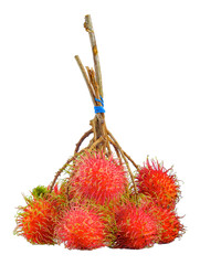 rambutan sweet delicious fruit isolated on white background