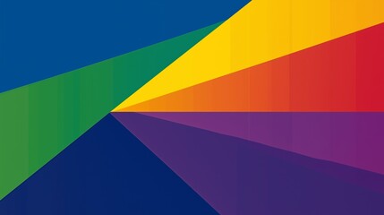 A colorful image with a rainbow and a blue background. The colors are vibrant and the image has a happy and cheerful mood