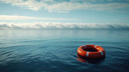 Life Preserver in Water