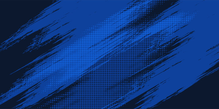 blue color pattern gradient grunge texture background. Dots pop art comics sport style vector illustration Abstract background dark blue with modern corporate concept