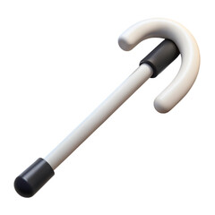 White Cane 3d cartoon style illustration