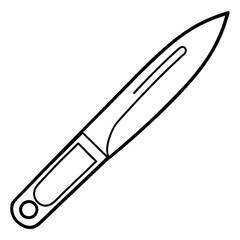 office knife sketch outline coloring book page line art drawing