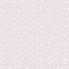 Geometrical pattern. White triangles on pink background