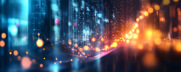 Obraz premium Digital background for tech, AI, data, audio, graphics, and more